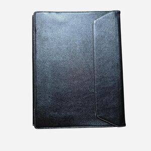 Sleek Black‎ Leather Portfolio